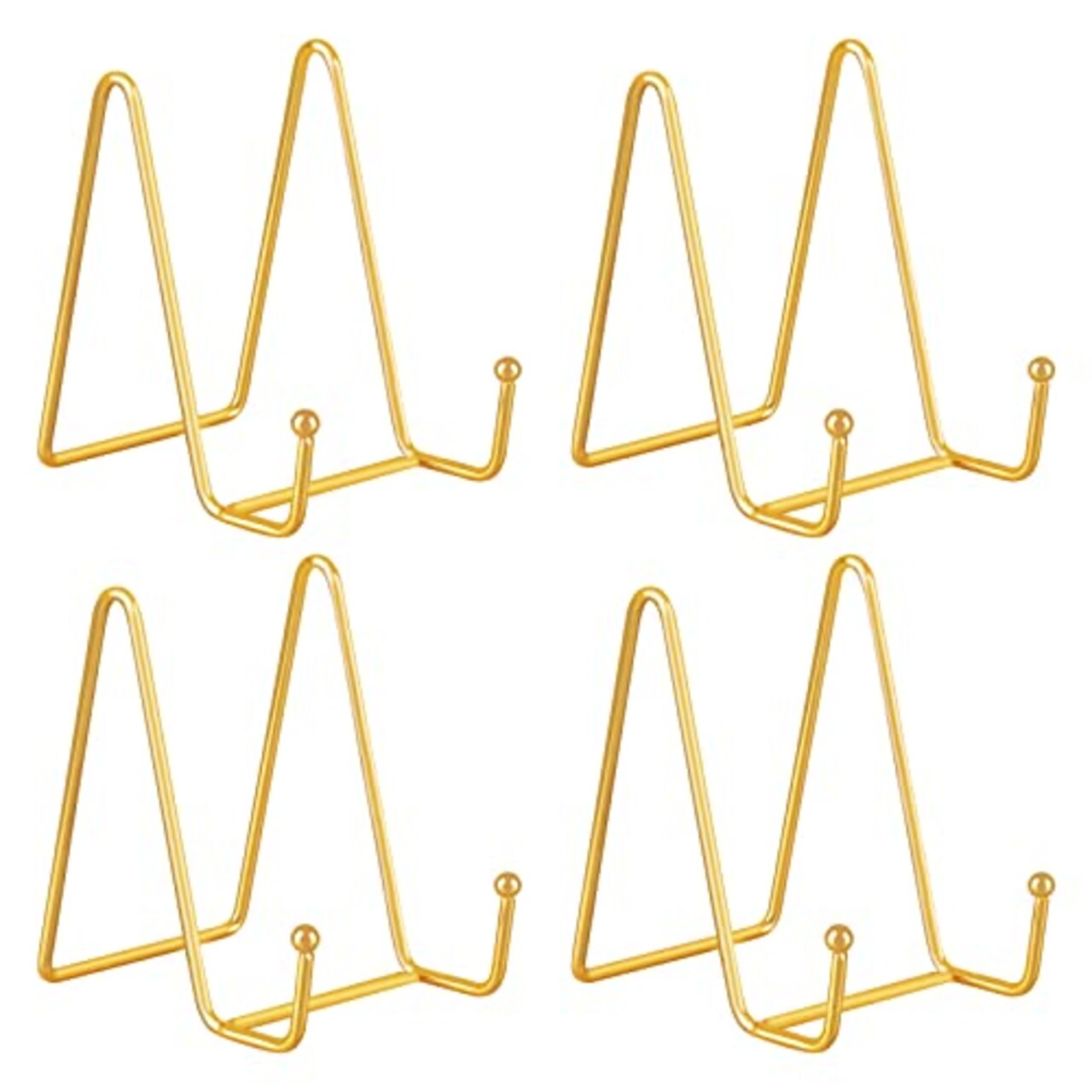 Decolore 4 Pack 4 Inch Display Stands Gold Plate Stands Metal